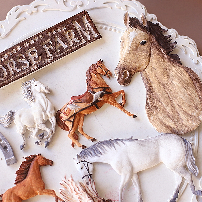 Mirosie-Moldes de silicona con alas de Pegaso, carrusel de caballo, pastel de unicornio, Fondant, Chocolate, bricolaje, molde de silicona para pastel, accesorios para hornear