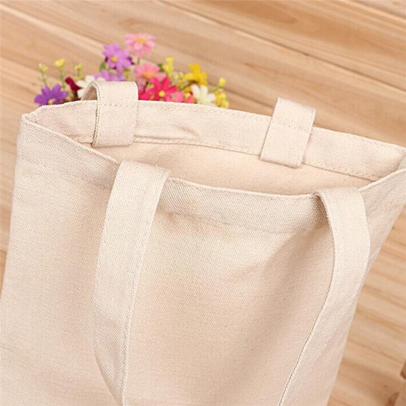 Eco shopping Borsa di Tela Tote Delle Donne Del Sacchetto Femminile di Tela Pieghevole Sacchetto di Spalla Tote della Tela di canapa casuale Della Borsa della Spiaggia di Uso Quotidiano