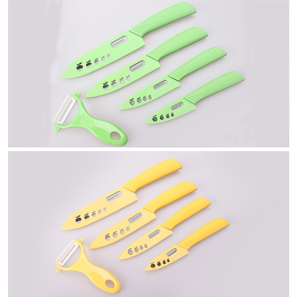 Bästa keramiska knivar och skalare set svart bladhandtag keramisk kniv 3 &quot; 4 &quot; 5 6 tums täcker kökskniv set verktyg