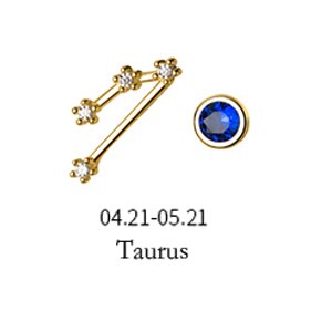 MloveAcc 12 Konstellation Stern Asymmetrie Ohr Studs Kristall Sternzeichen Wassermann Krebs Skorpion Piercing Stud Ohrringe für Frauen Mädchen: Taurus