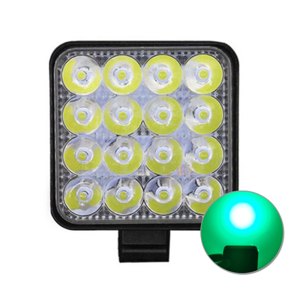 In Groen 48W 16-Led Verlichting Bar Schijnwerper Auto Atv Off-Road Driving Fog Lamp 12V / 24V 1000LM Voor Auto Accessoires: green