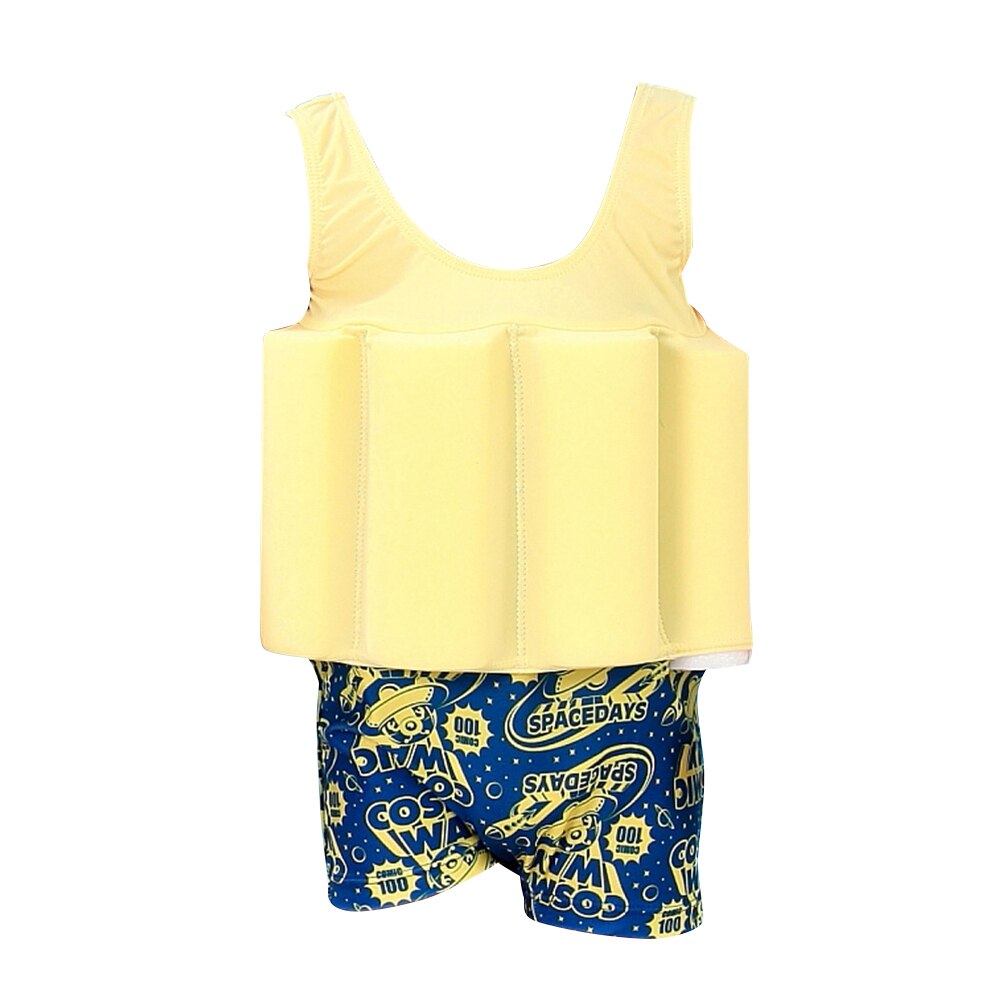 -De una sola pieza traje de baño de los niños ahogando prueba Trade de baño con flotador de bañador Flotador para niños: Spaceman / XS