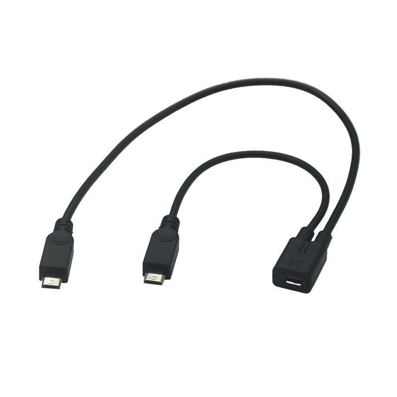 Micro Usb Female Naar 2 Micro Usb Male Splitter Extension Kosten Datum Kabel Verlengsnoer 30Cm