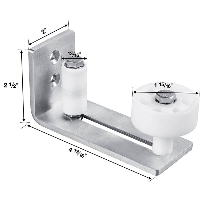 Stainless Steel Adjustable Wall Mount Stay Roller Barn Door Floor Guide for Barn Door Hardware