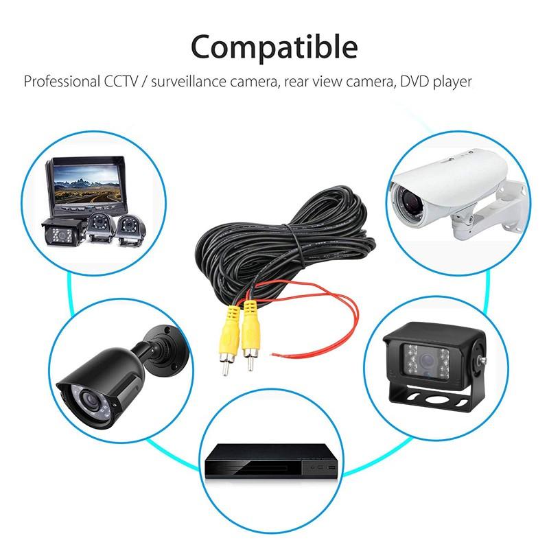 10m Video Cable For Auto Rear View Camera Super Long 10 Meters RCA Backup Reverse Camera Wire For Truck Lorry Monitor Cable