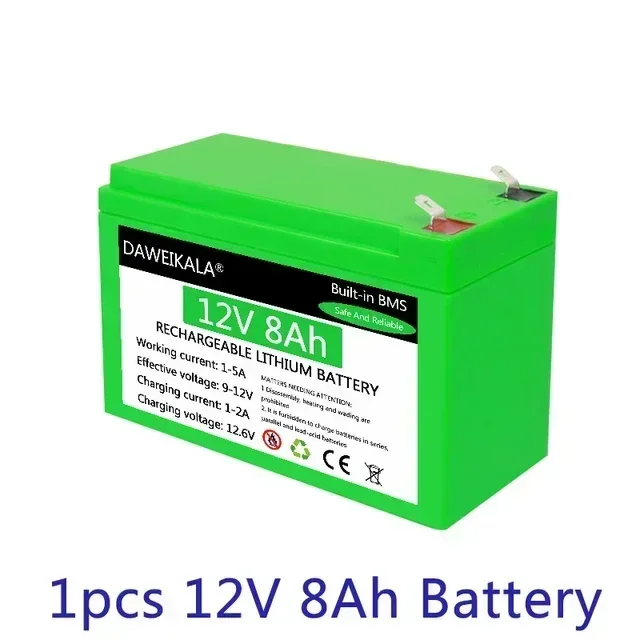 12 V 12 Ah 18650 Akku 18650 Lithiumbatterie wiederaufladbar Solarspeicherbatterie Elektrische Beleuchtung: green