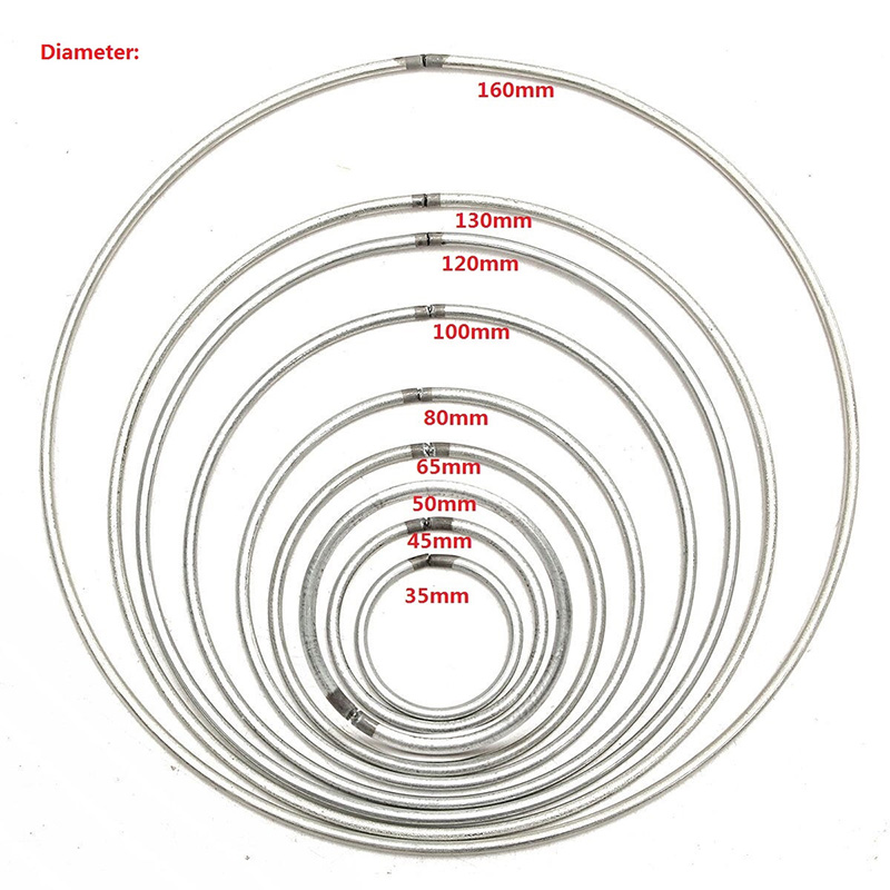 Mrosaa 1PC Dreamcatcher Round Silver Metal Hoop Ring For DIY Manual Handmade Wicker Crafts Tool Material Accessories