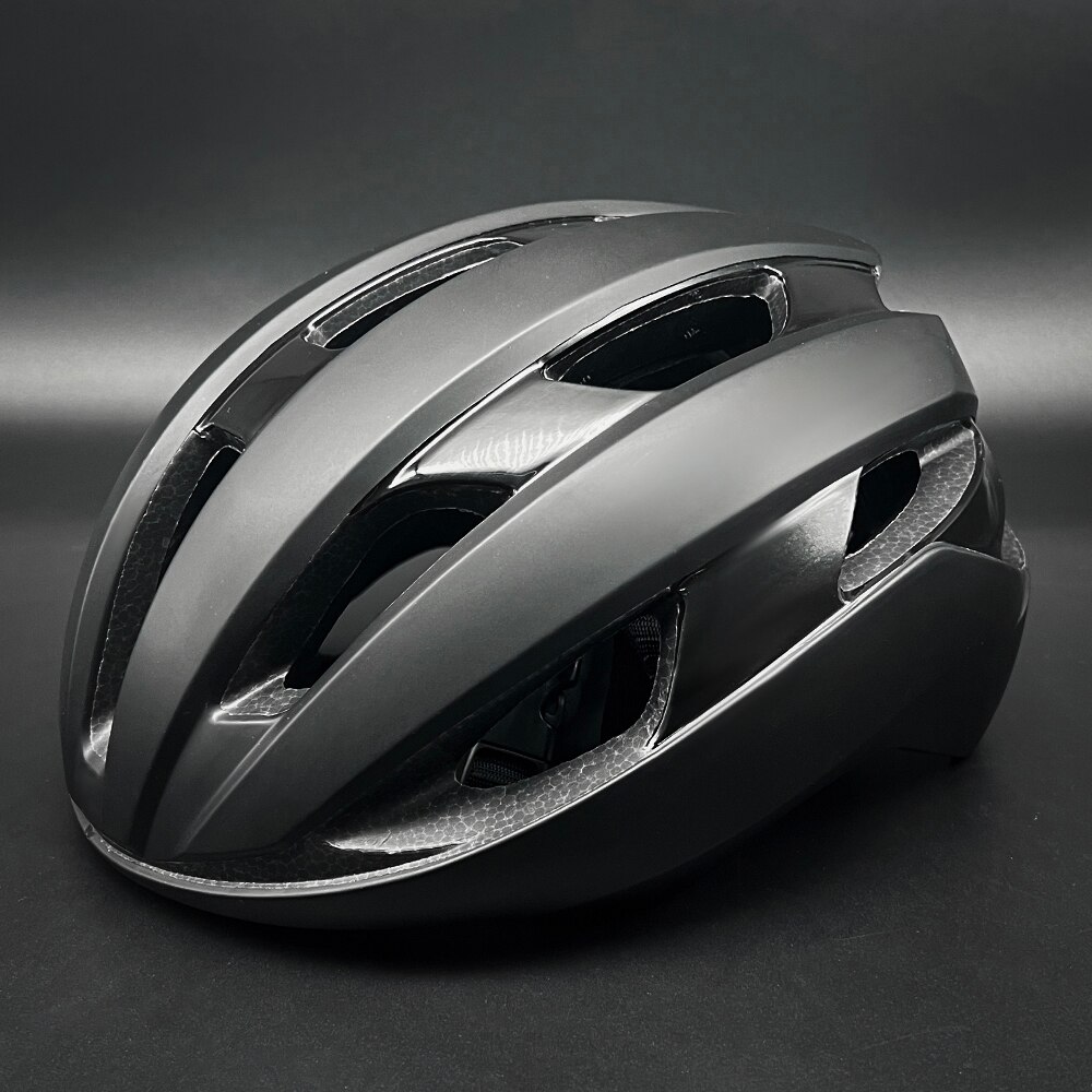 2022 Aerodynamic Wind Road Bike Helmet Men Women Ultralight Velocis City Race Bicycle Helmets MTB Mountain Bike Safety Cap: Black