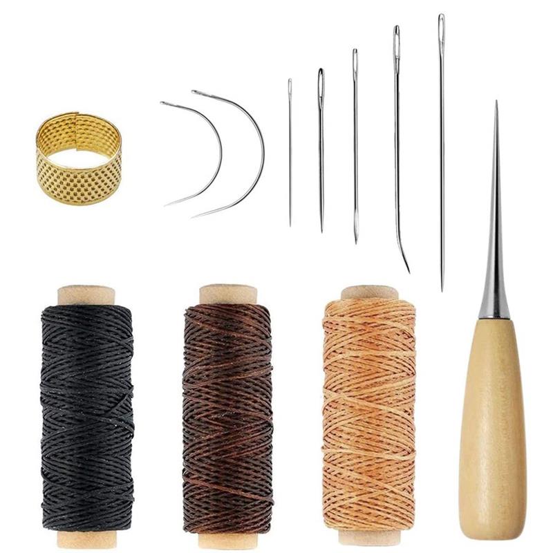 Leer Naaien Priem Kit Gereedschap Naaien Naalden Discussies Voor Diy Leather Craft Speedy Stitcher Stiksels Schoenmaker Canvas Reparatie Tool: Default Title