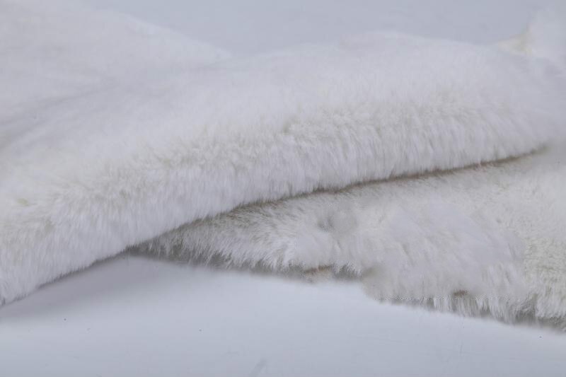 Dikker Imitatie Rex Konijn Haar Bont Pluche Teller Display Achtergrond Doek Kussen Sofa Cover Schoen Tas Materiaal 0.5X1.6M: off-White