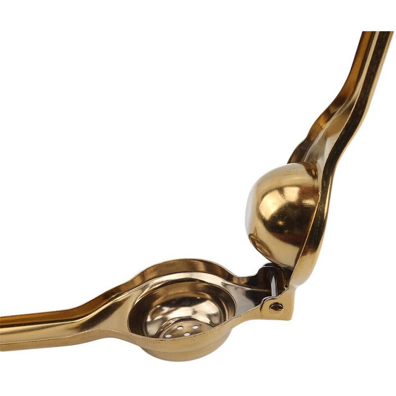 Manual Lemon Juicer Stainless Steel Juicer Press Citrus Handle Lime Squeezer Tool, Gold