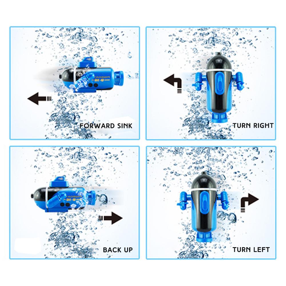 Mini Rc Gloeiende Submarine Model Speelgoed 4 Kanaals Elektrische Radio Afstandsbediening Glow In The Dark Afstandsbediening Boot kinderen Speelgoed