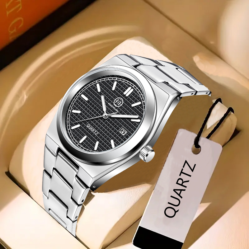 Reloj MAOYUAN para hombre, reloj de cuarzo azul de lujo ligero de alta gama a la , reloj resistente al agua para hombre: Negro