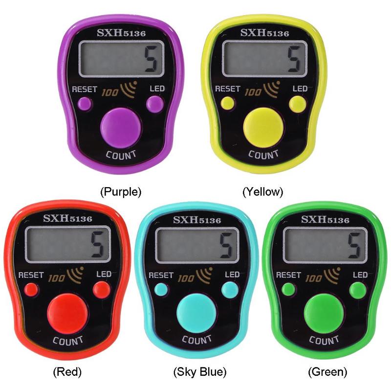0-99999 pantalla LCD contador de dedos LED luminoso contador de Cuentas electrónico