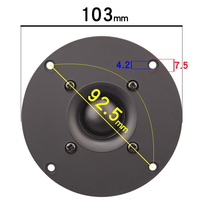 HIFIDIY LIVE 4~4.5 Inch Tweeter Speaker Unit Black Silk membrane 4/8OHM 30W ATreble Loudspeaker B1-95/100/103/104/108/110/116mm: 8 OHM / B1-103