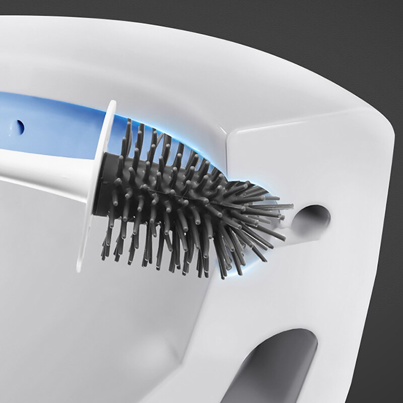 Terup Tpr Toiletborstel Lange Steel Zachte Rubberen Wc Borstel Met Base Badkamer Schoonmaken Tool Thuis Bad Accessoires