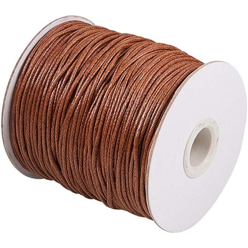100 Yards Waxed Cord Cotton Waxed Cotton Thread 1.5mm Waxed Beading String Cord for Jewelry Bracelet Making Macrame Crafting