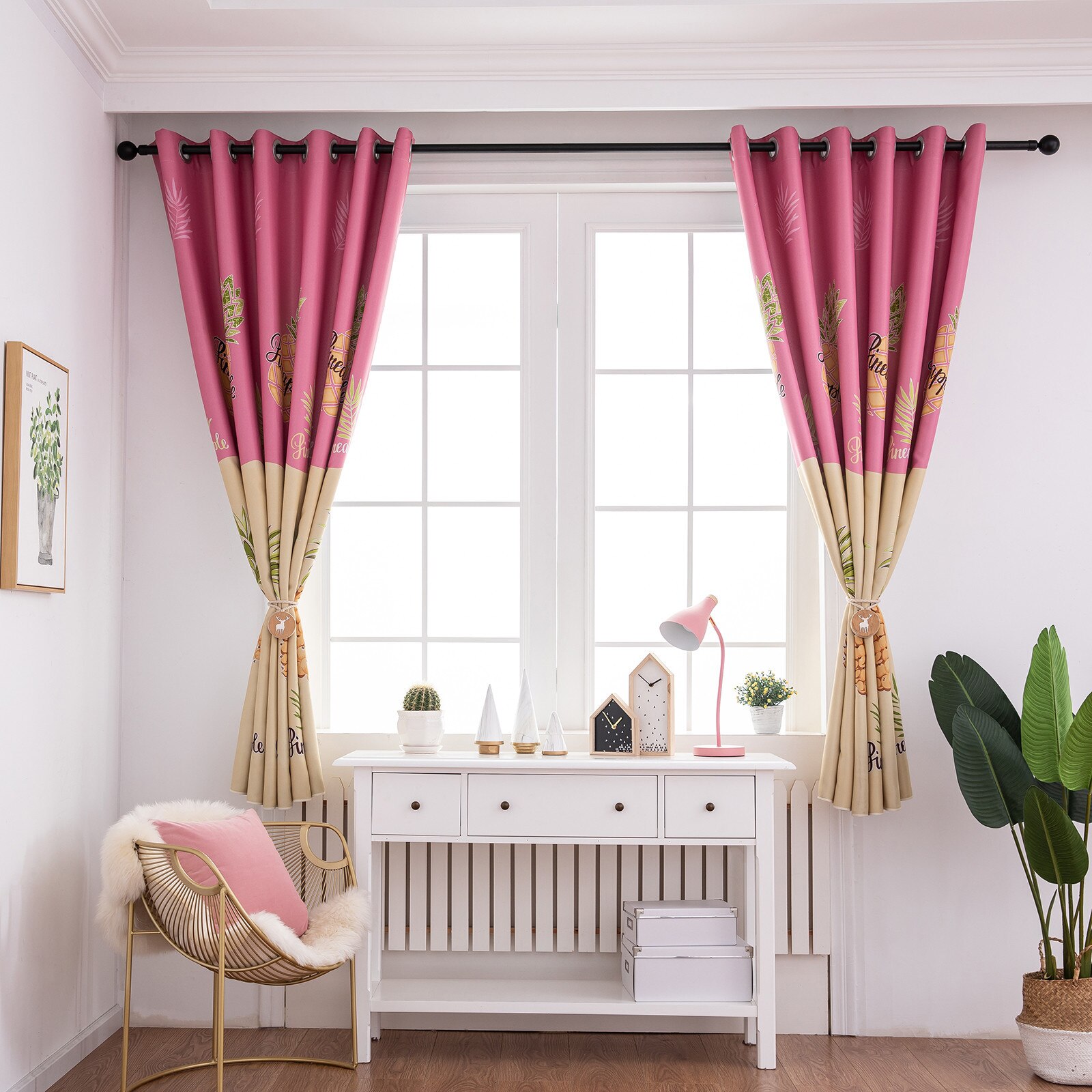 European Style Luxury Drapes Modern Polyester Window Curtains Luxury Semi Blackout Panel Living Room Drapery