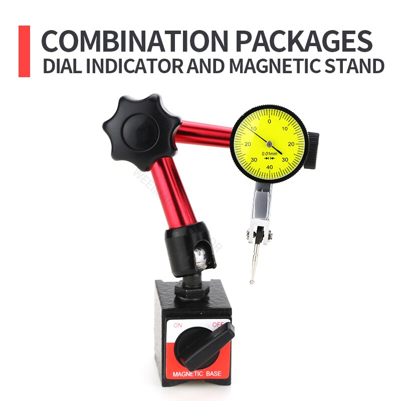 Support de Table magnétique électrique universel, outil de mesure micromètre indicateur de cadran de serrage: 0.8mm and Base