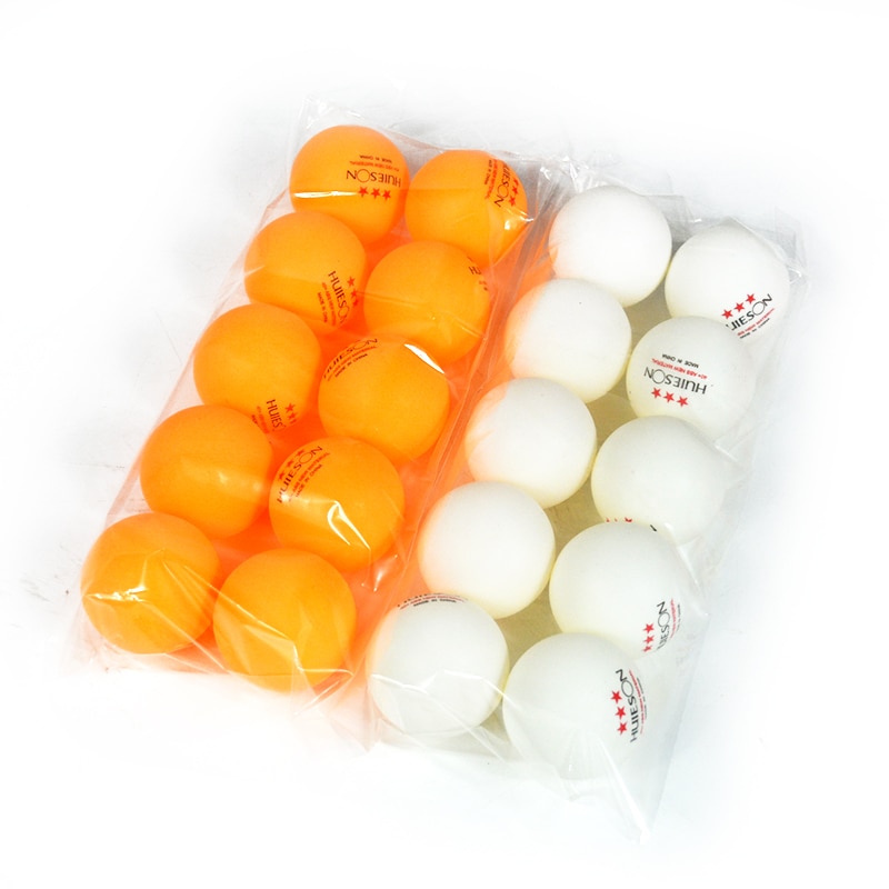 Huieson 10pcs Material Table Tennis Ball 40+mm Diameter 2.8g 3 Star ABS Plastic Ping Pong Balls for Table Tennis Training