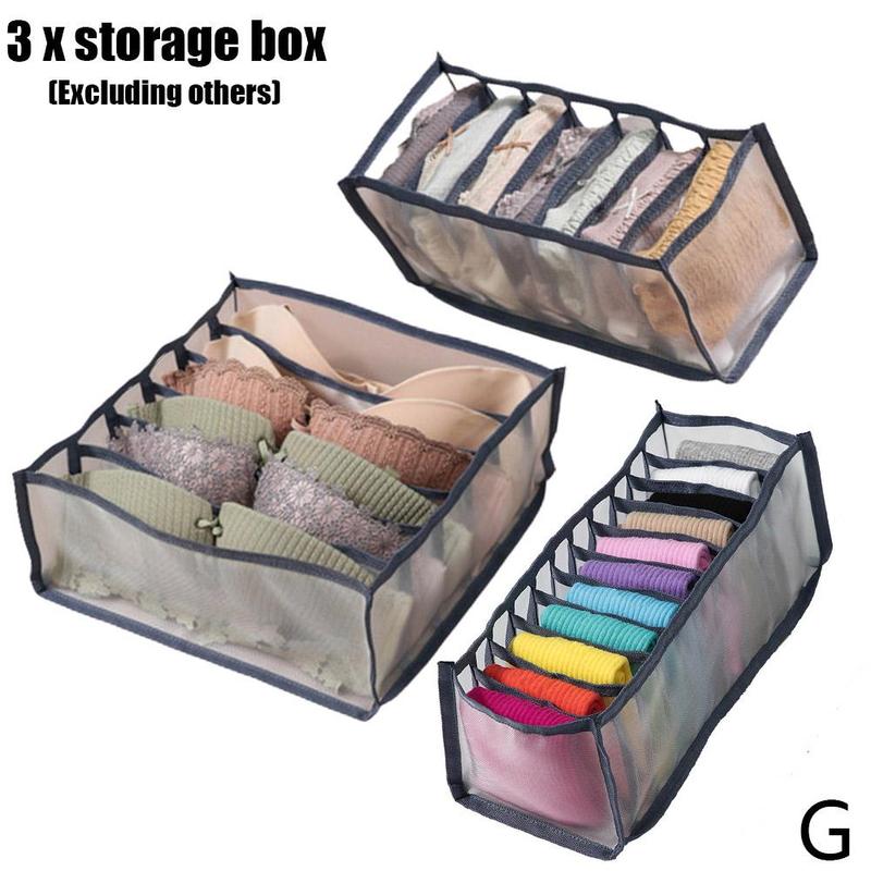 1/3 pièces sous-vêtements soutien-gorge organisateur boîte de rangement 2 couleurs placard organisateurs tiroir pour sous-vêtements boîtes soutien-gorge chaussettes fournitures Sca G3O2: G