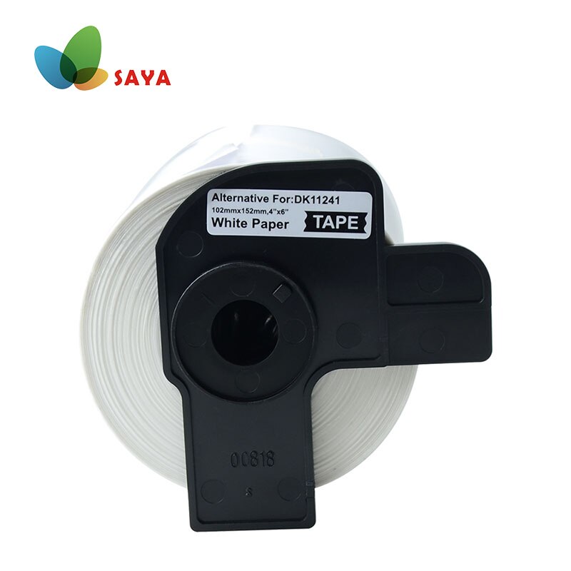 2 Roll Label tape DK-11241 Label 102mm x 152mm 200pages/roall Continuous Compatible for Brother QL-1050/1060N/1100/1110NWB