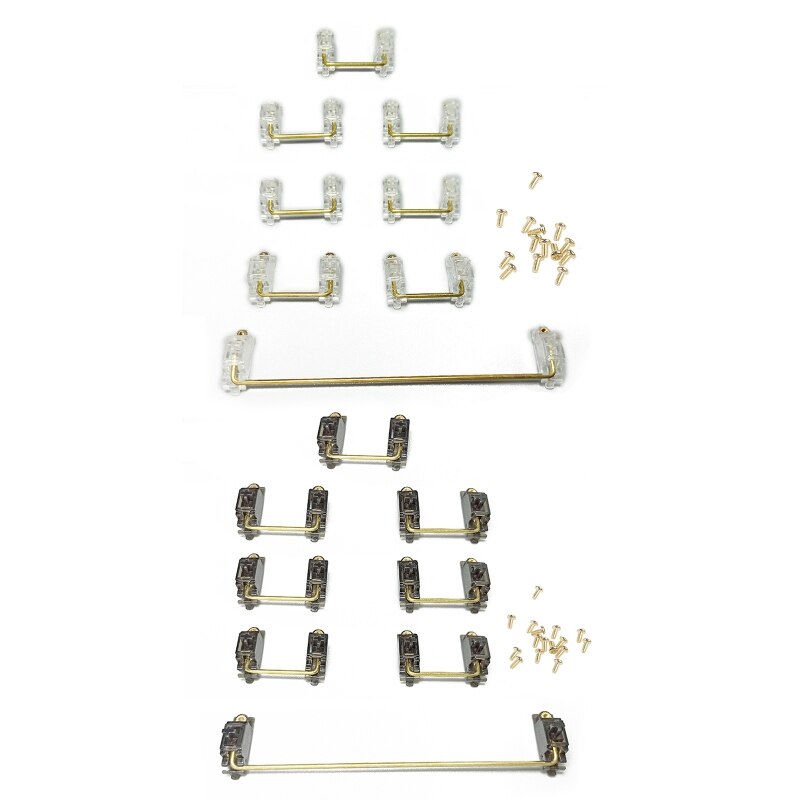 V2 Stabilizers Black Transparent Gold Plated Screw-in Stabilizer for Mechanical Keyboard xd96 xd87 gh60 xd64 xd84