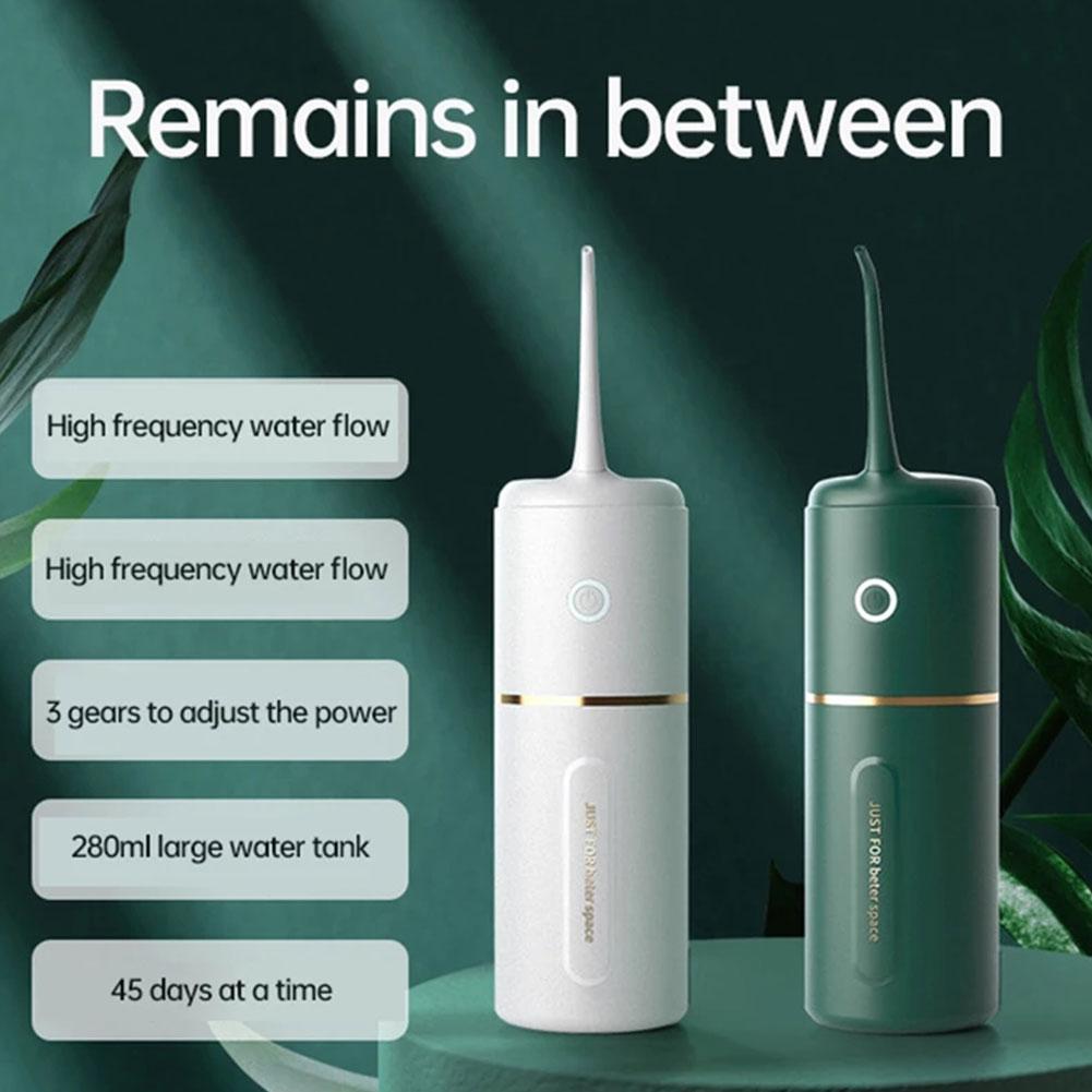 Waterproof Oral Irrigator Tooth Cleaner Device Portable Rechargeable Electric Household Water Flossing Dental 280ML Water Tank