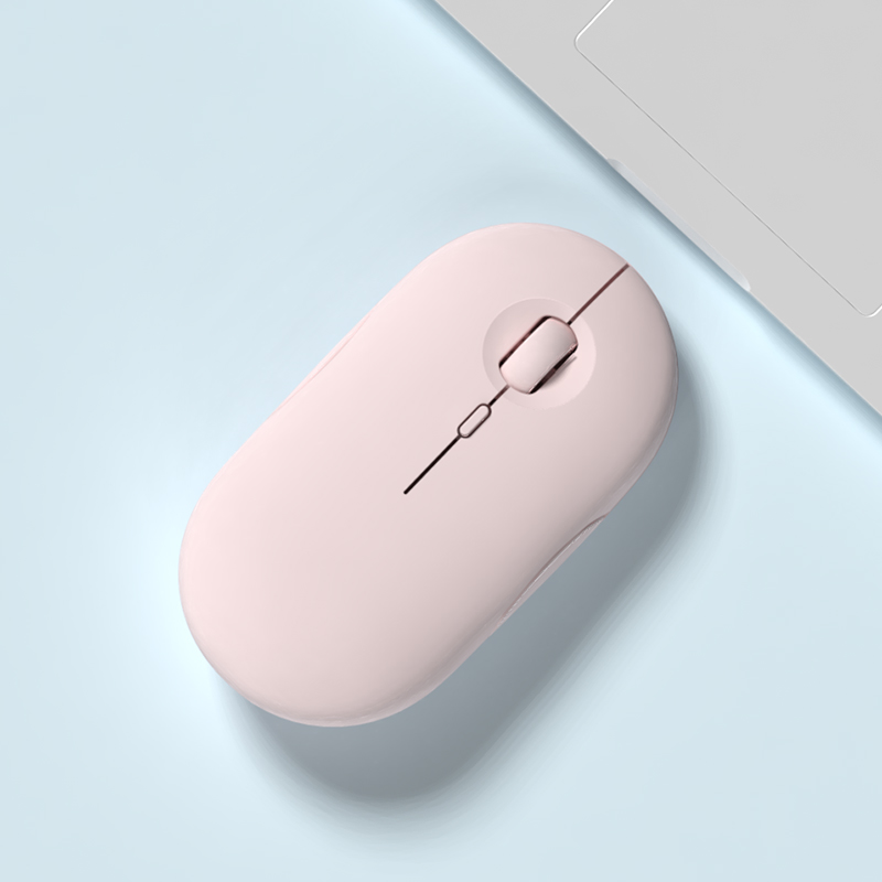 2.4G Wireless Mouse Silent USB Optical Computer Mice 800/1200/1600 DPI Adjustable Pink Kawaii Ergonomic Mause for Laptop PC: Pink