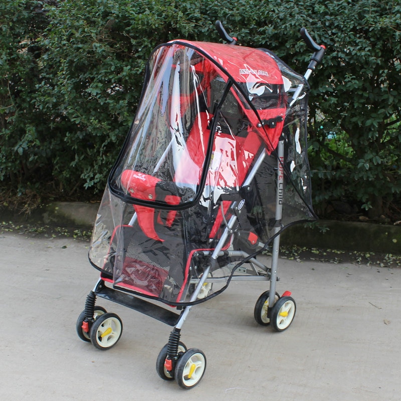 Waterproof Baby Stroller Raincover Universal Pushchair Pram Buggy Raincoat Transparent Rain Dust Cover Windshield