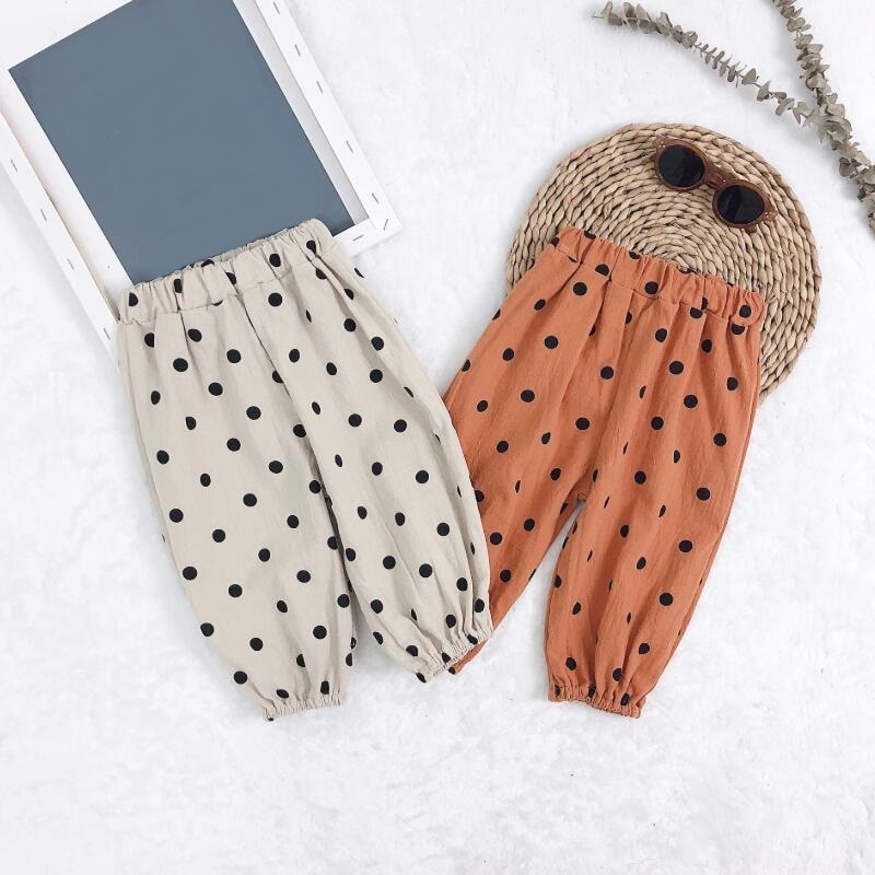 Lente zomer jongens broek stippen mug kinderbroek all-match eenvoudig casual babymeisjeskleding meisjes leggings kinderbroeken