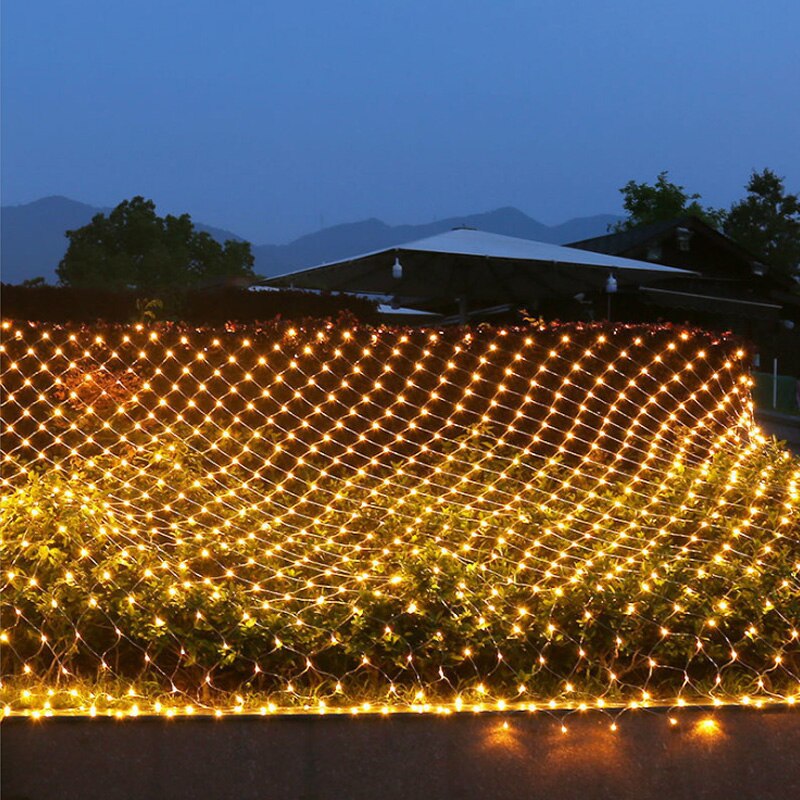 6X4M 3X2M 2X2M Led Net Mesh Fairy String Light Kerst Guirlande gordijn Fairy Light Wedding Party Licht