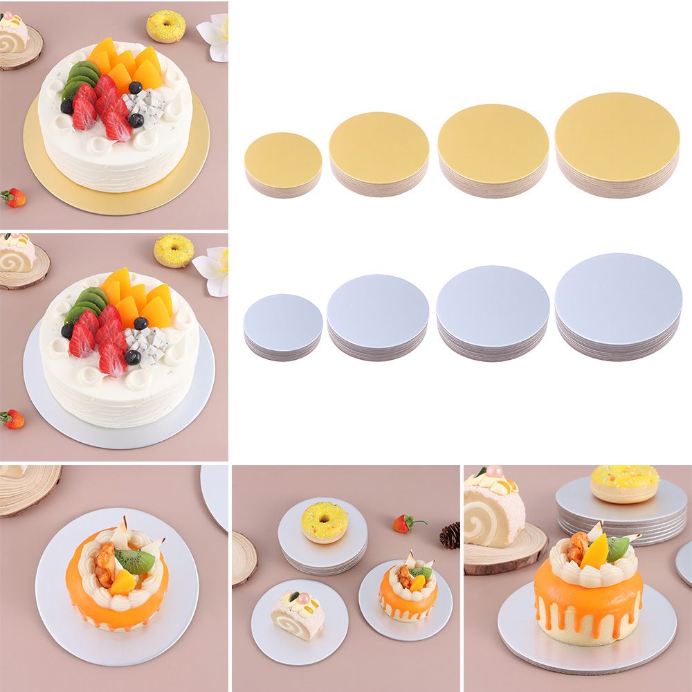 10pcs Diameter 12/16/22/26cm Round Cake Boards Set Cakeboard Base Disposable Paper Cupcake Dessert Tray Cake Tools