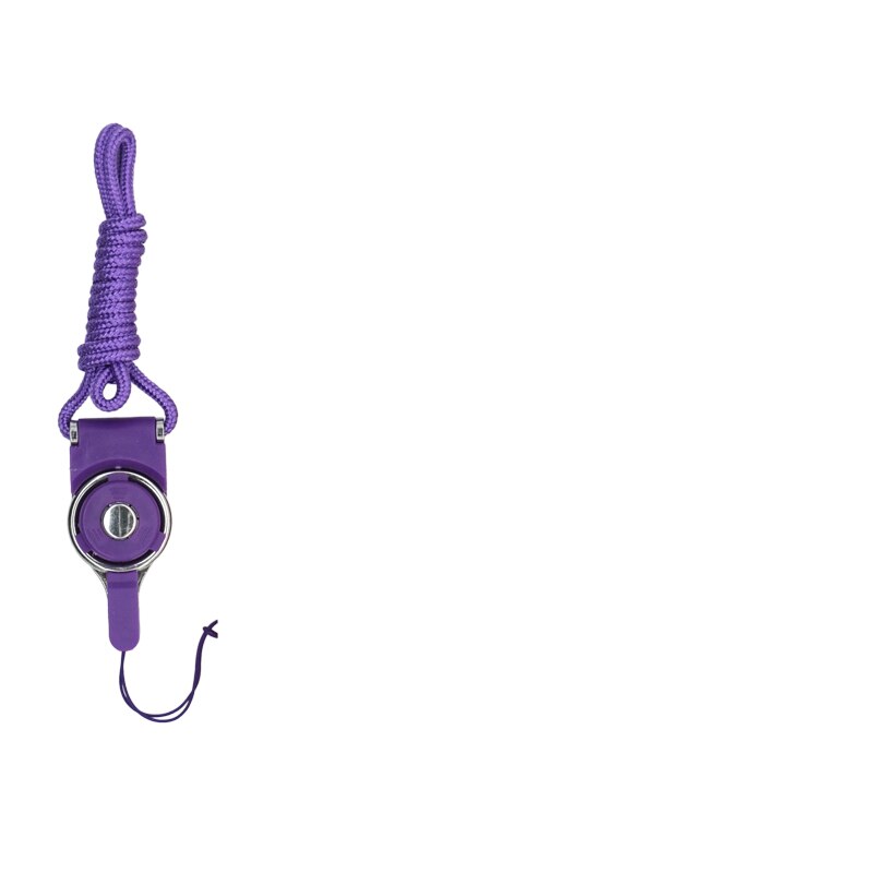 Portefeuille destacável celular pescoço cordão para iphone colhedores id crachá titular preto azul verde rosa tour de cou porte clefs: Purple