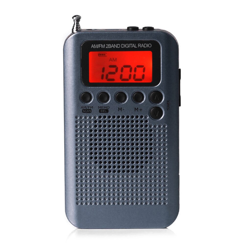 Radio de bolsillo con pantalla Digital, Radio AM, FM, HRD-104, portátil, con controlador de 40mm, altavoz, elementos de música portátiles ligeros