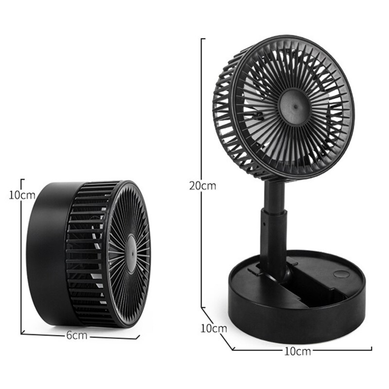 Fan Folding Telescopic Mini Fan USB Rechargeable Air Cooler Summer Portable Standing Fan Desktop Electric Fan Gentle Mute-35
