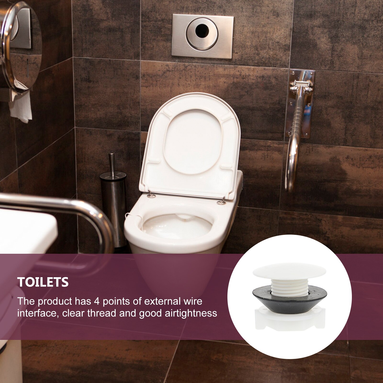 2Pcs Toilet Tank Plug Plastic 1/2inch Water Tower Plug Bathroom Accessories