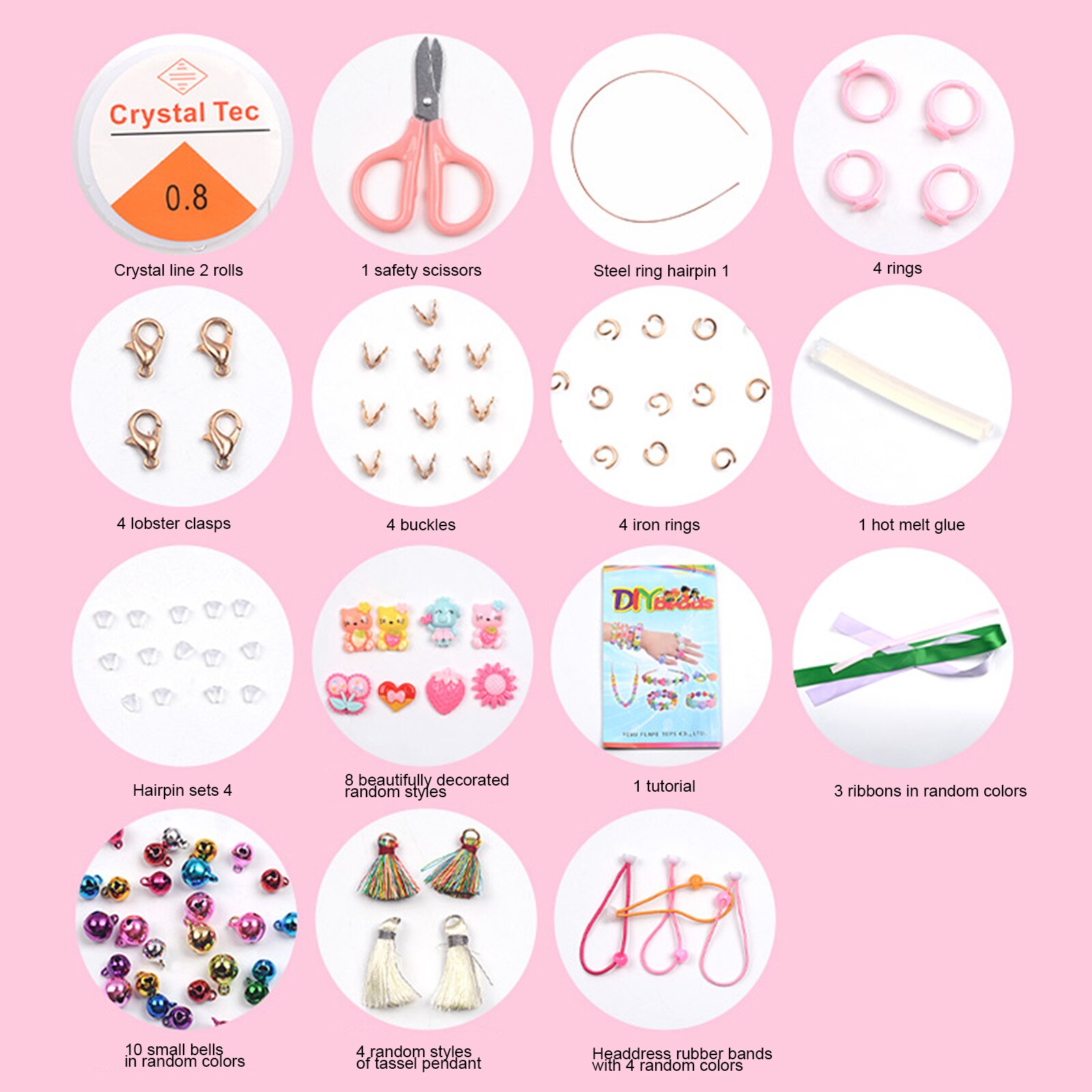 Jewelry Making Kit Seed Beads Box Set Lobster Clasps Beading Cord For DIY Earring Bracelet Necklace Jewelry Making