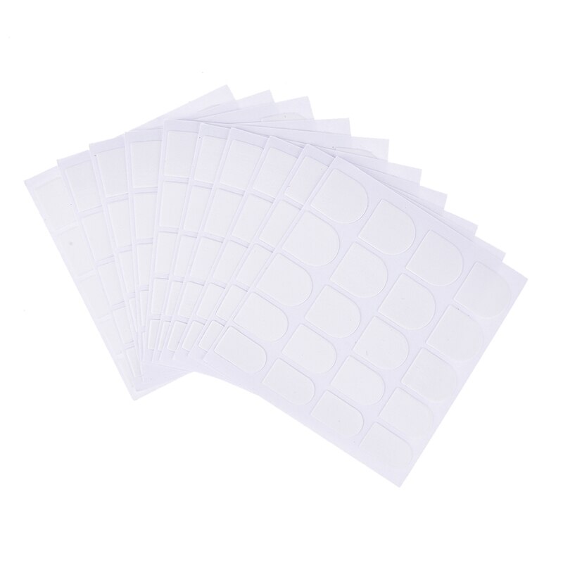 10 Vellen Clear False Nail Tips Dubbelzijdig Klevende Lijm Plakband Transparante Sticker Sticky Tape Voor Nail Art Gereedschap: WHITE