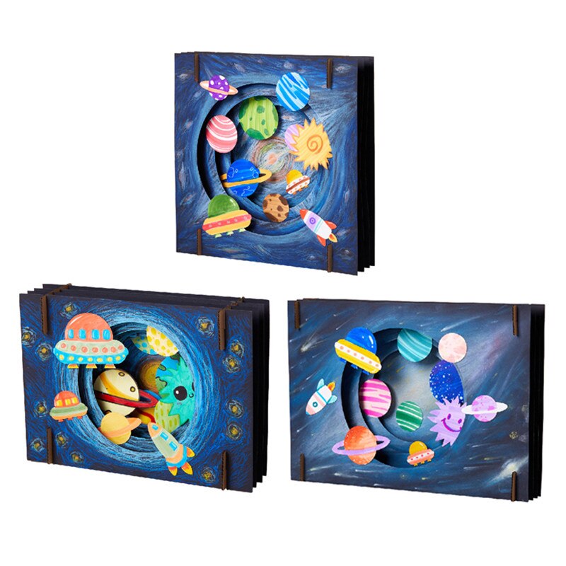 Diy Overgrote Sterrenhemel Craft Speelgoed Voor Kinderen Handgemaakte Diy Ambachten Voor Kinderen 3D Schilderen Interactieve Educatief Speelgoed
