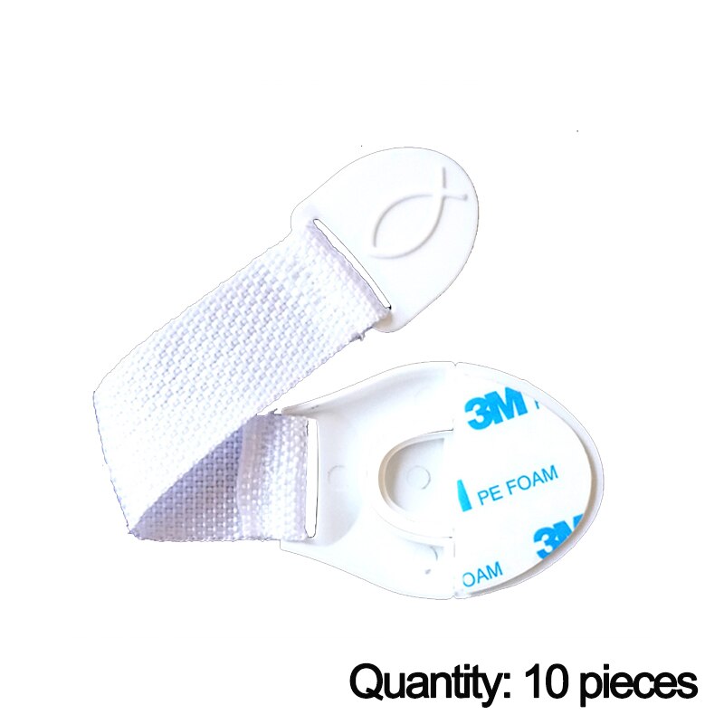 3/5/10pc bebê segurança proteção bloqueio plástico criança armário de travamento de crianças travando de portas gavetas produtos de segurança do bebê: white10