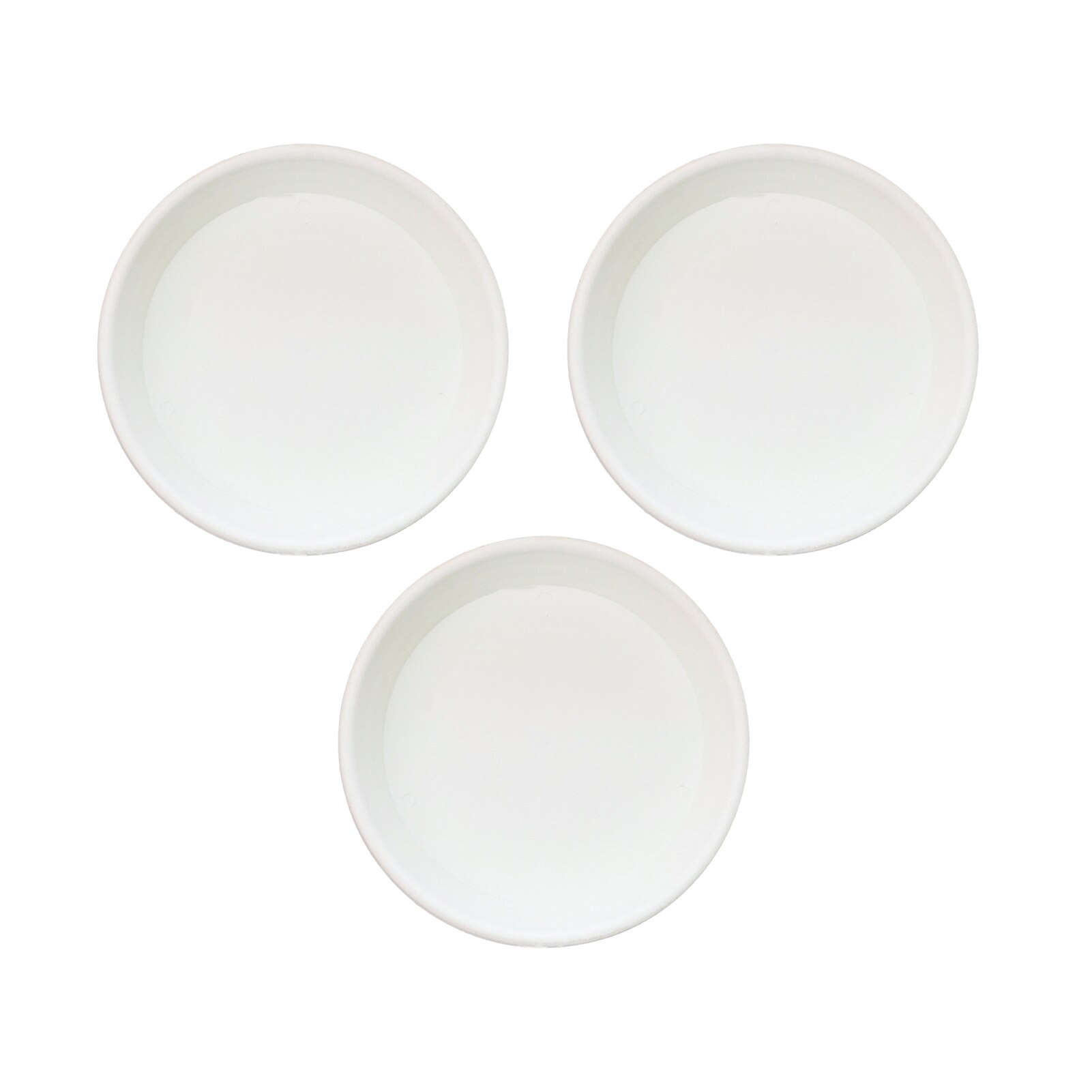3pcs Reusable Flower Pot Waterproof Succulent Drip Tray PP Balcony Smooth Plant Saucer Round Container Indoor Outdoor Easy Clean