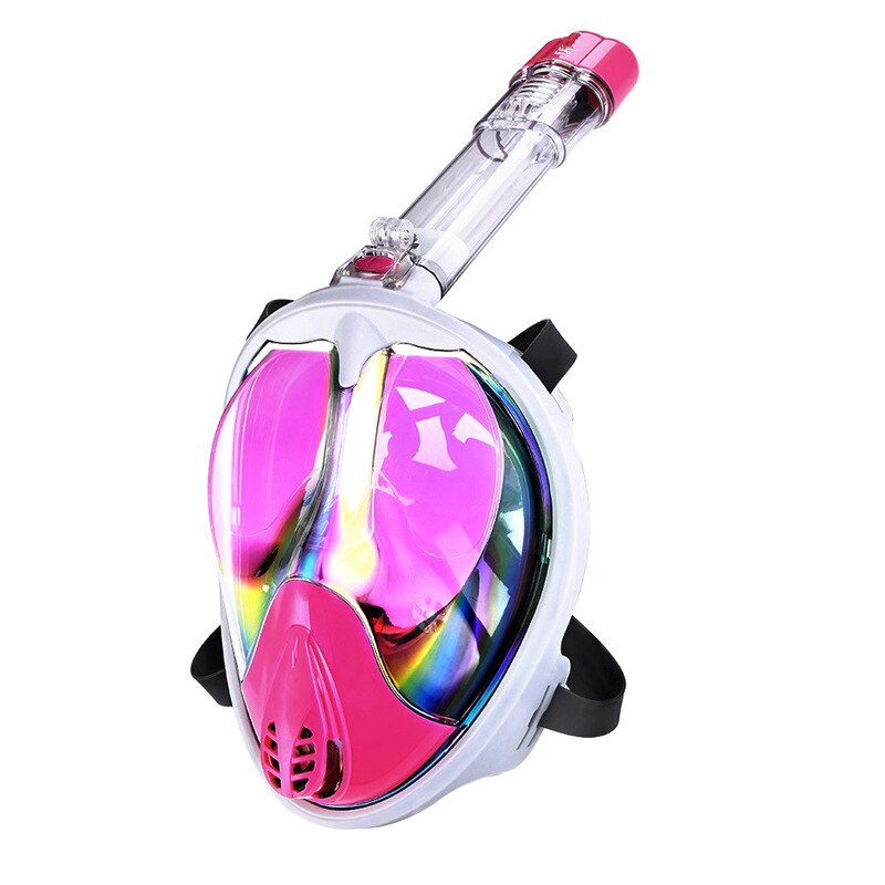 Diving Mask Scuba Underwater Anti Fog Wide View Swimming Snorkel Mask for Kid Adult Full Face Snorkeling Mask Diving Equipment: color 01 / L/XL