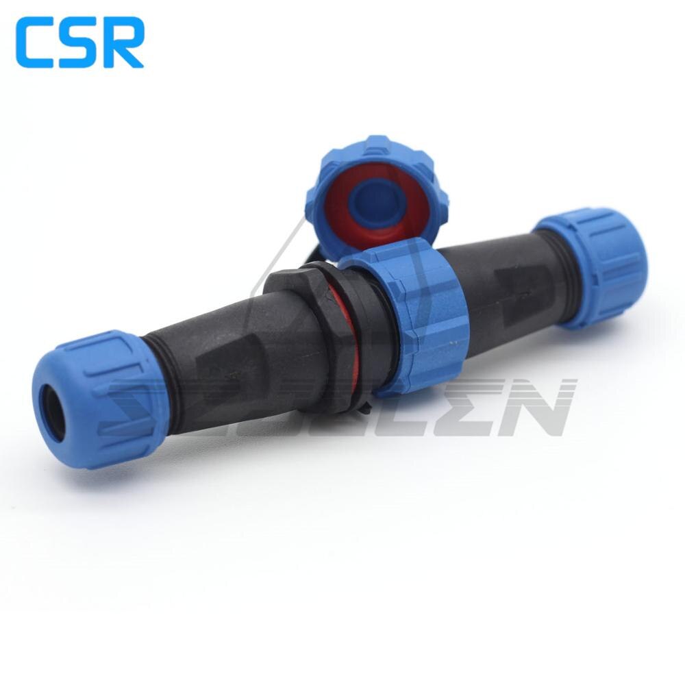 SP13 9pin waterproof plug and socket, LED power cable outdoor connectors, 9 pin Air connector hanging cable connector,IP68