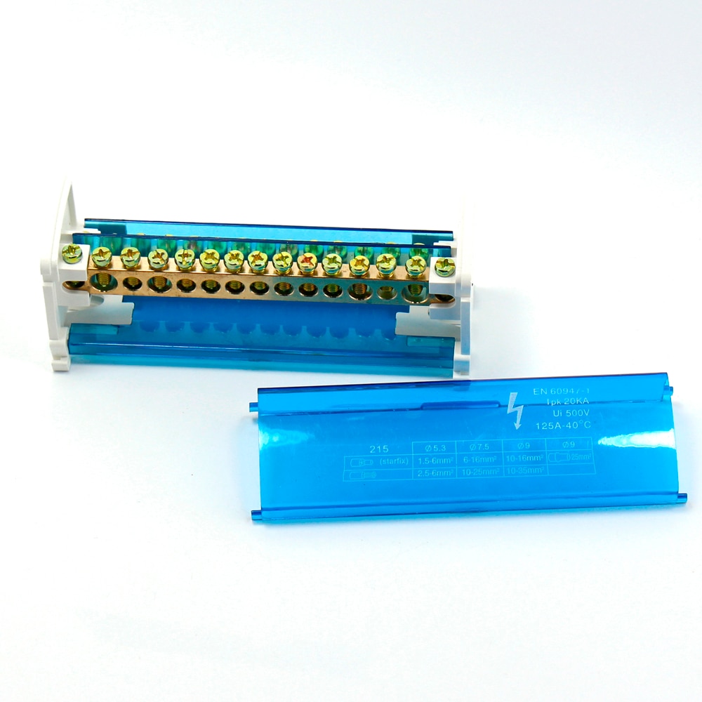 1pc Cabinet Copper Plastic waterproof junction box 4 * 7 cabinet 125A two bus junction box enclosure 2 * 7 Terminal Block: XP215