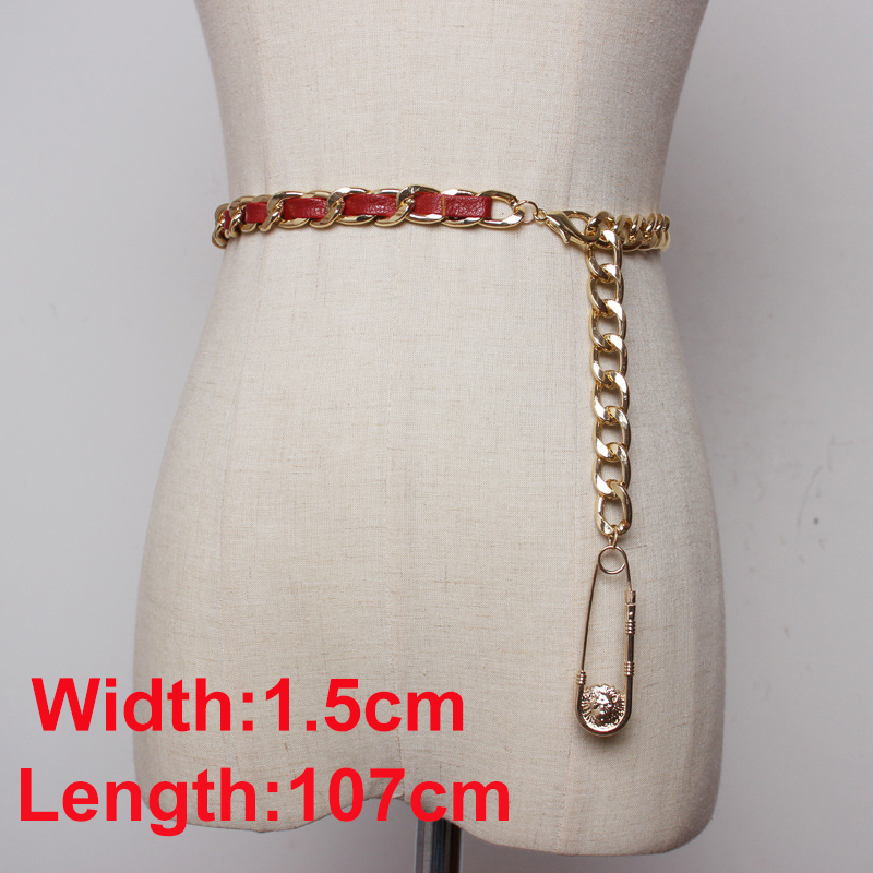 Cetiri Vrouwen Mode Metalen Heup Ketting Riem Elegante Goud Zilver Franjes Ring Taille Keten Kleding Riemen: Style 4