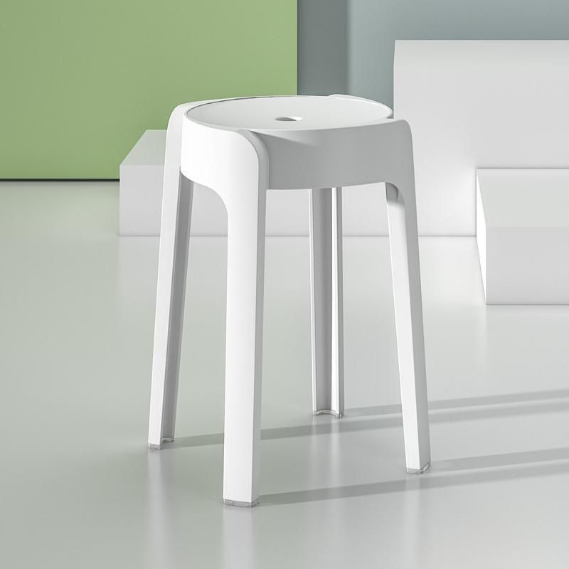 Thuis Gebruik Kan Worden Gestapeld Plastic Krukken Meubels Fortabele Kruk Ronde Kruk Mode Creatieve Hoge Nordic Eenvoudige Stoel Poef: 6