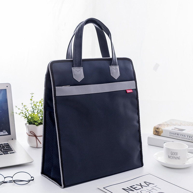Impermeabile A4 Oxford + PU borsa portadocumenti portatile borsa per computer portatile borsa per ufficio borsa per documenti contratto borsa per studenti