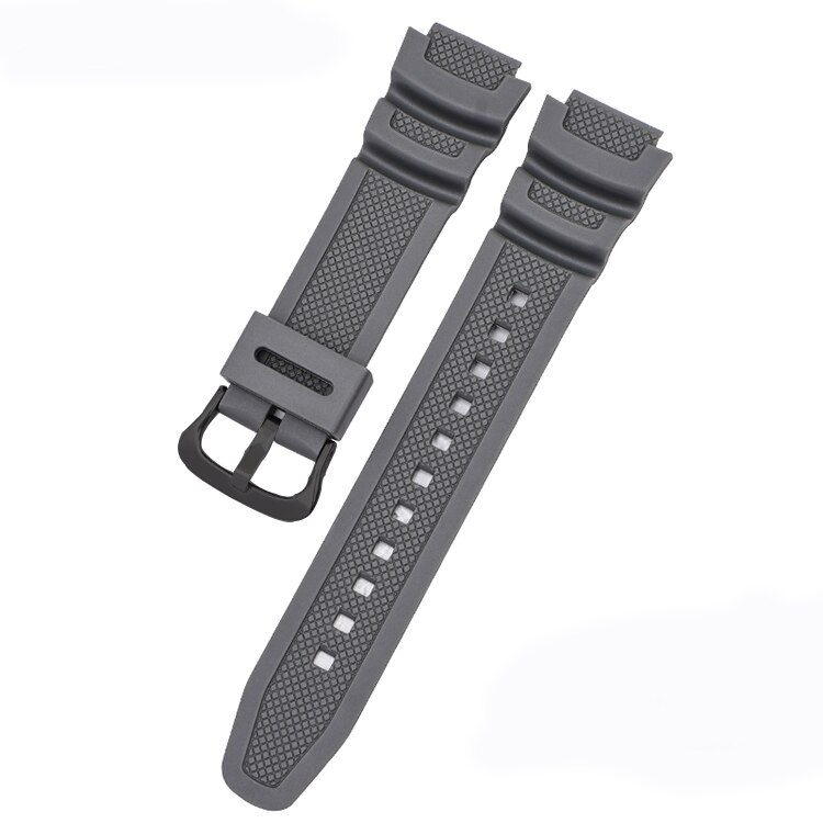 Replace applicable Casio Watch Strap ae-1000w / aq-s810w watch strap with 18mm convex rubber strap: Gray