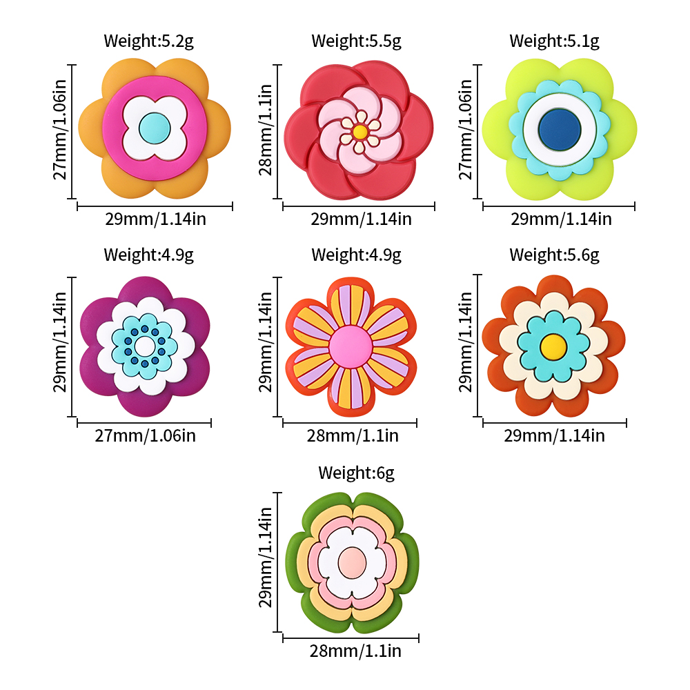 5/10 Uds. Cuentas focales estilo bohemio flor para accesorios de joyería llaveros DIY collar fabricación de pulseras creativos